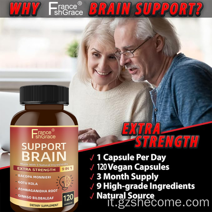Shecome Brain Support Capsule Supporto cognitivo